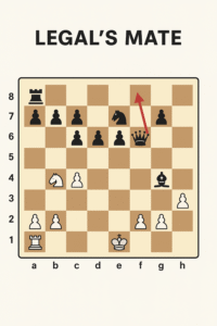 Legal's Mate chess diagram at the beginning of the game