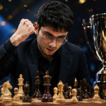 Alireza Firouzja at the chessboard during the tense Super Rapid & Blitz Croatia 2026 final, where the French grandmaster secured victory in a historic Armageddon playoff.